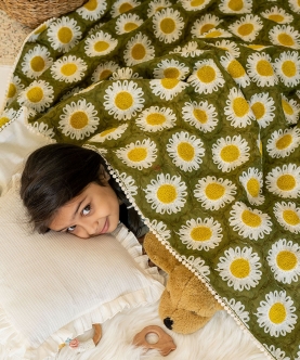 Sunflower Reversible Baby Blanket