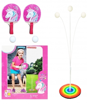 Table Tennis Trainer Toy Ping Pong Paddle Set Unicorn