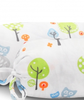 100% Organic Bolster Cover Set Without Fillers Birdie Print