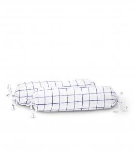 100% Organic Bolster Cover Set Without Fillers Navy Square