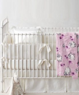 The Baby Atelier 100% Organic Sheep Print Baby Quilt