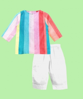  Pajama Kurta Set - Rainbow 
