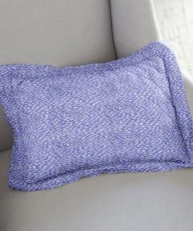 Purple White Pillow Cover with Filler