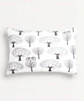 100% Organic Baby Pillow Cover With Fillers Grey Tree