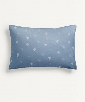 Blue Cactus Pillow Cover without Filler