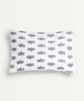100% Organic Baby Pillow Cover Without Fillers Lotus Print