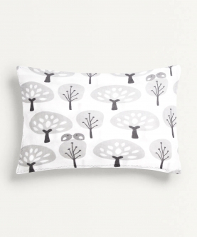 100% Organic Baby Pillow Cover Without Fillers Grey Tree