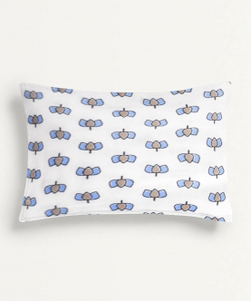 100% Organic Junior Pillow Cover Without Fillers Lotus Print