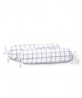 100% Organic Baby Bolster Cover Set With Fillers Navy Square