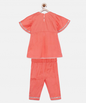 Bell Sleeves Gota Kurta Pajama With Dupatta