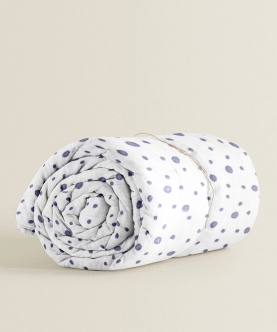 The Baby Atelier 100% Organic Purple Dot Baby Quilt