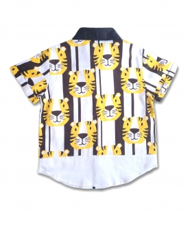 Half Sleeves Shirt In Tiger Print