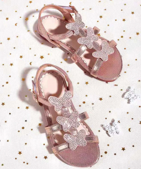Rose Gold Butterfly Sandals 