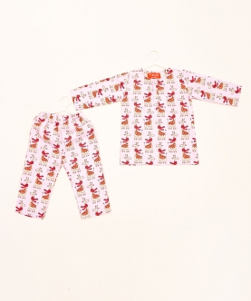 Pink Giraffe Dots Style Top With Pants