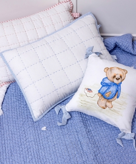 Toddler Blanket Set - Bear Hug | Set of 3 | Blue