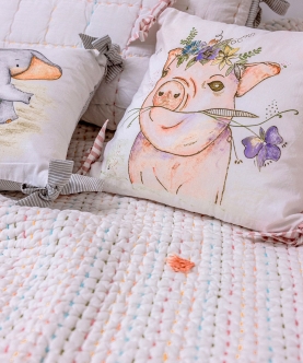 Toddler Blanket Set - Little Piggy| Set of 3 | Pink