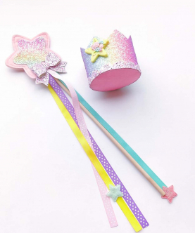 Fairy Princess Wand & Crown Magic Of The Unicorn-Hairband