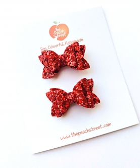 Holiday Micro Bows- Red