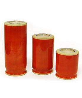 Trinity Candle Holders Set Of 3 - Red