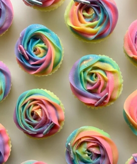 Rainbow Rose Cupcake Soap