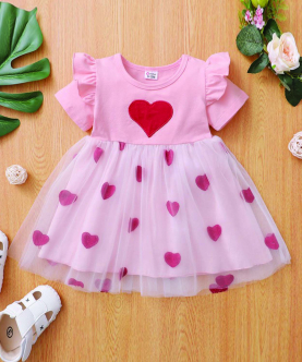 Baby Girl Heart-Shaped Sweet Dress