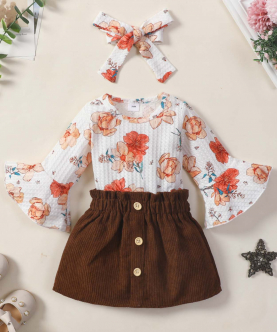 Baby Girl Dress-Brown