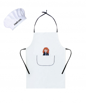 Personalised Hermione Embroidered Apron And Cap Set