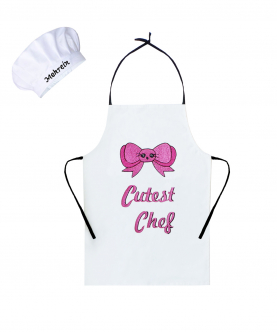 Personalised Cutest Chef Embroidered Apron And Cap Set