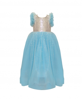 Ice Blue Elsa Theme Dress