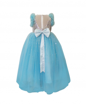 Ice Blue Elsa Theme Dress