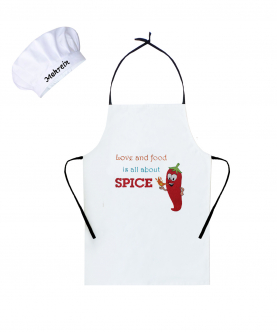 Personalised Love & Food Apron For Kids 