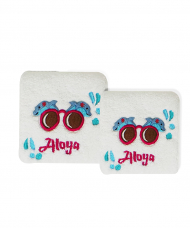 Personalised Fish Fun Towels (set of 2) For Girl