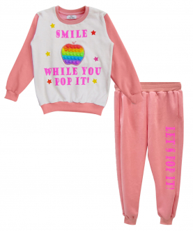 Personalised White & Pink Pop It Tracksuit