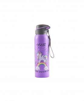 Mauve Color Unicorn Kids Sipper Bottle Gypsy - 500 Ml