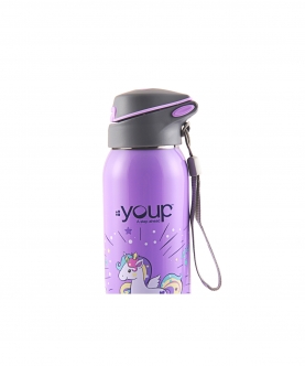 Mauve Color Unicorn Kids Sipper Bottle Gypsy - 500 Ml