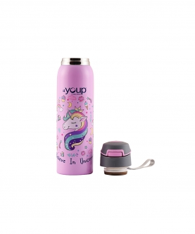 Pink Color Unicorn Kids Sipper Bottle Gypsy - 500 Ml
