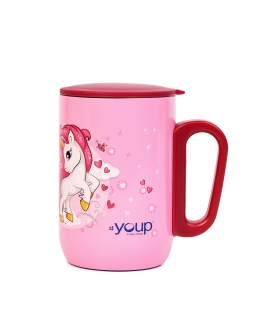 Unicorn Believe In Magic Kids Mug With Cap Sorso-Ucm - 320Ml