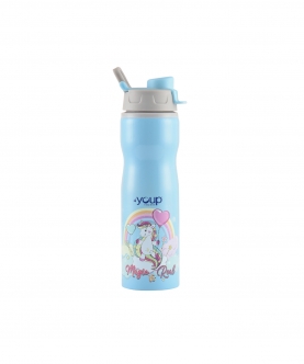 Blue Color Unicorn Kids Water Bottle Bingo  - 750 Ml