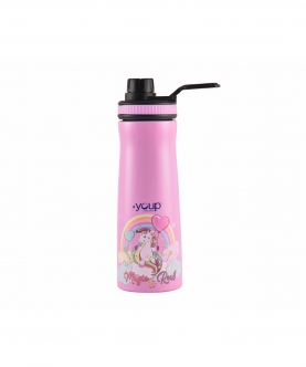 Pink Color Unicorn Kids Water Bottle Euro - 750 Ml