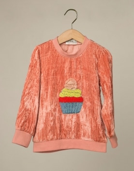 Cupcake Embroidered Sweatshirt
