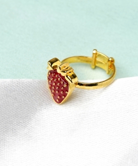 Silver Strawberry Ring