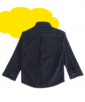 Velvet Stripes Collar Shirt