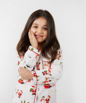 Personalised Flannel Dear Santa Pajama Set For Kids 