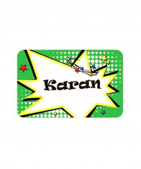 Personalised Name Stickers (Green) - Set of 40