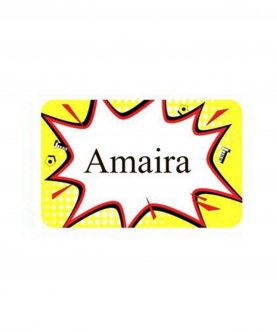 Personalised Name Stickers (Yellow) - Set of 40
