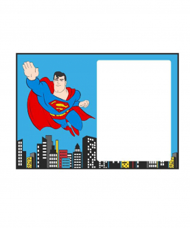 Superman Name Stickers (Red,Blue) - Set of 40