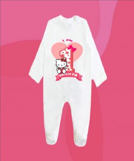 Personalised Hello Kitty 1st Month Birthday 