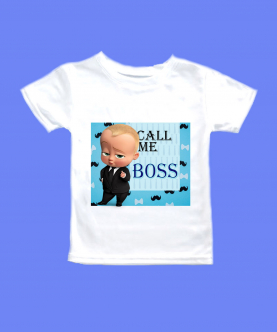 Personalised Call Me Boss T-Shirt For Kids