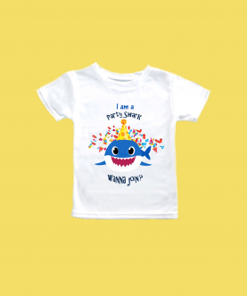 Personalised Baby Shark Loves To Party T-Shirt