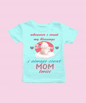 Personalised Count Mom Twice In Blessings T-Shirt